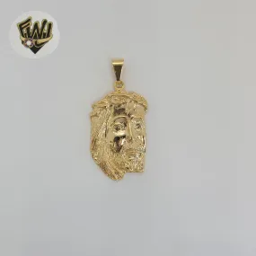 (1-2411-1) Gold Laminate - Jesus Face Pendant - BGF