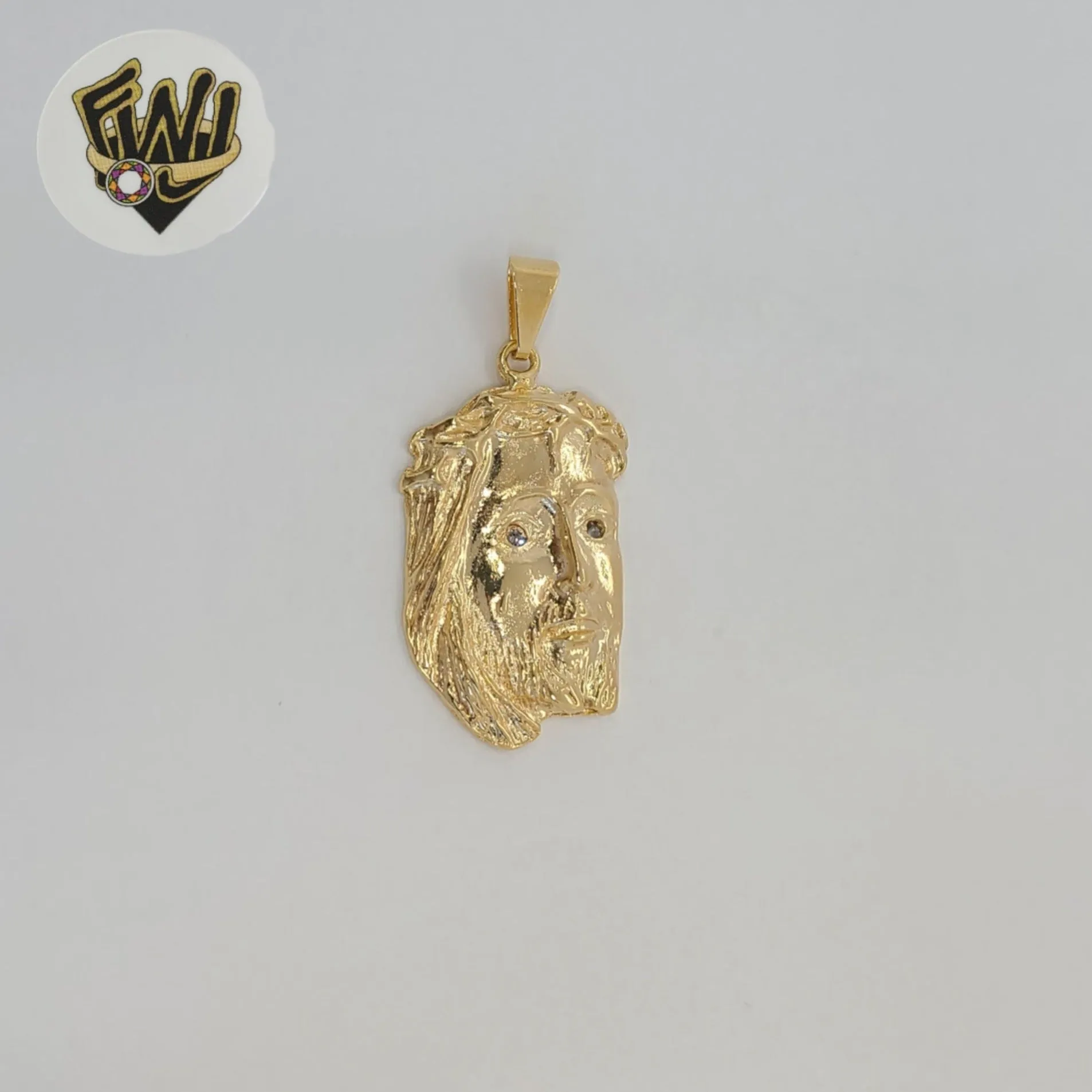 (1-2411-1) Gold Laminate - Jesus Face Pendant - BGF