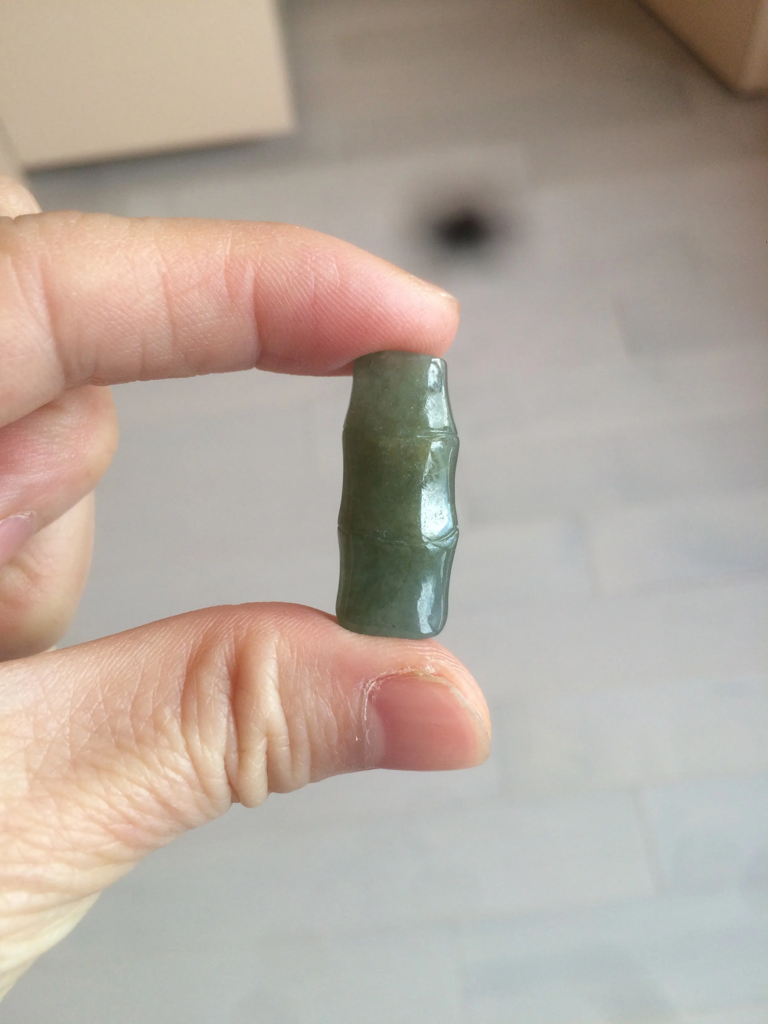 100% Natural type A green/white/purple Jadeite Jade bamboo pendant group AC81