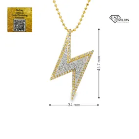 10K Gold 2.23 CTW Diamond Lighting Bolt