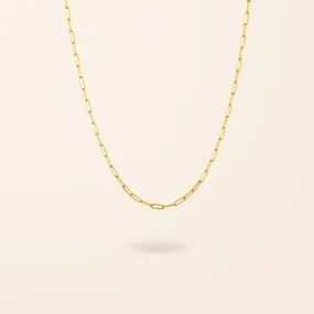 10K Gold Medium Paper Clip Necklace