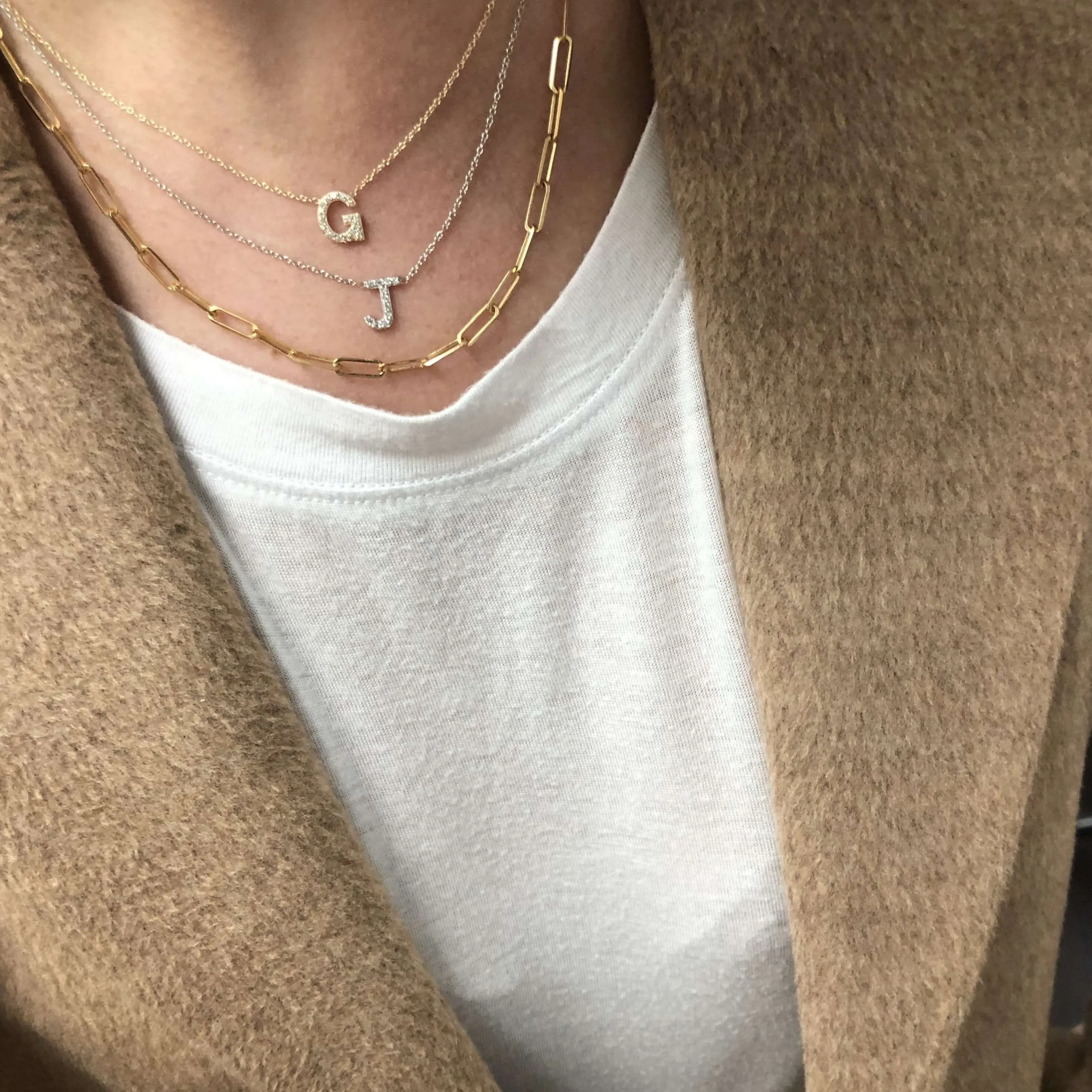 10K Gold Medium Paper Clip Necklace