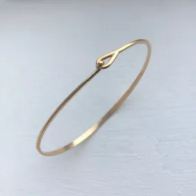 14k Hammered Gold Hook & Eye Bracelet