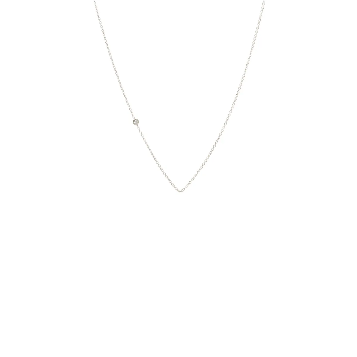 14k Offset Floating Diamond Chain