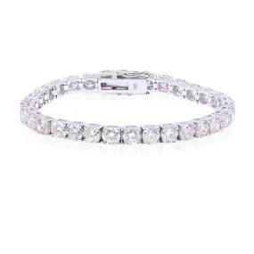 14K WHITE GOLD DIAMOND TENNIS BRACELET - 17.10CTW