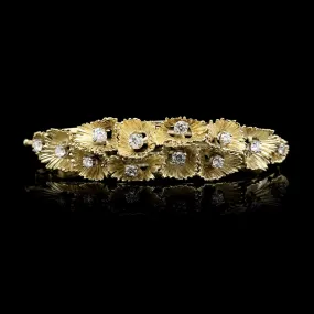 14K Yellow Gold Estate Diamond Bangle