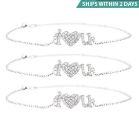 3 I Heart You Bracelets