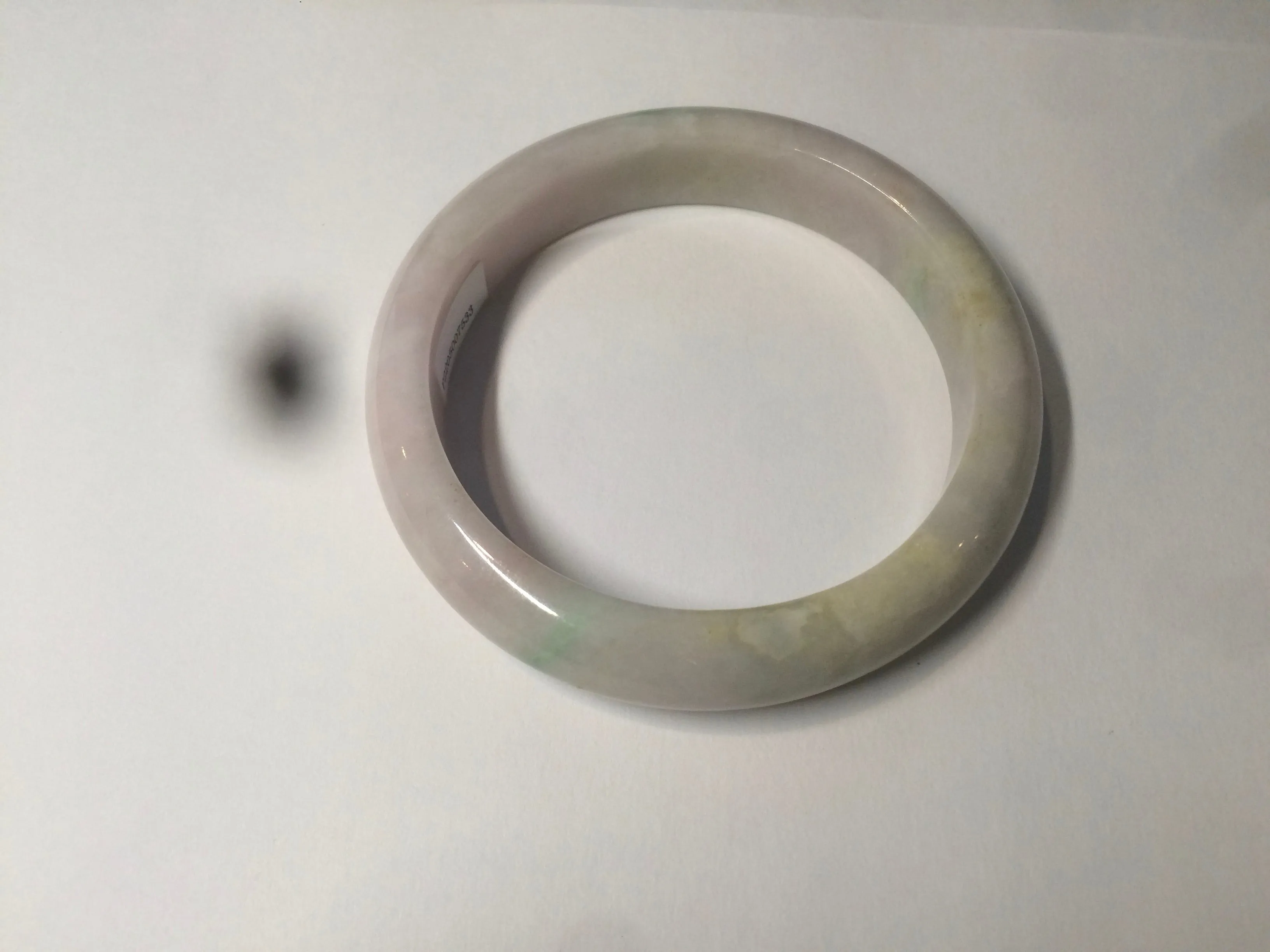 56.2 mm certificated Type A 100% Natural light green/yellow/purple Jadeite Jade bangle AM7-7533