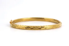 6.25" 24k Yellow Gold Bangle Bracelet (14.29g.)