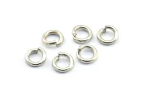 6mm Jump Ring - 100 Silver Plated Jump Rings (6x1.2mm) B0067