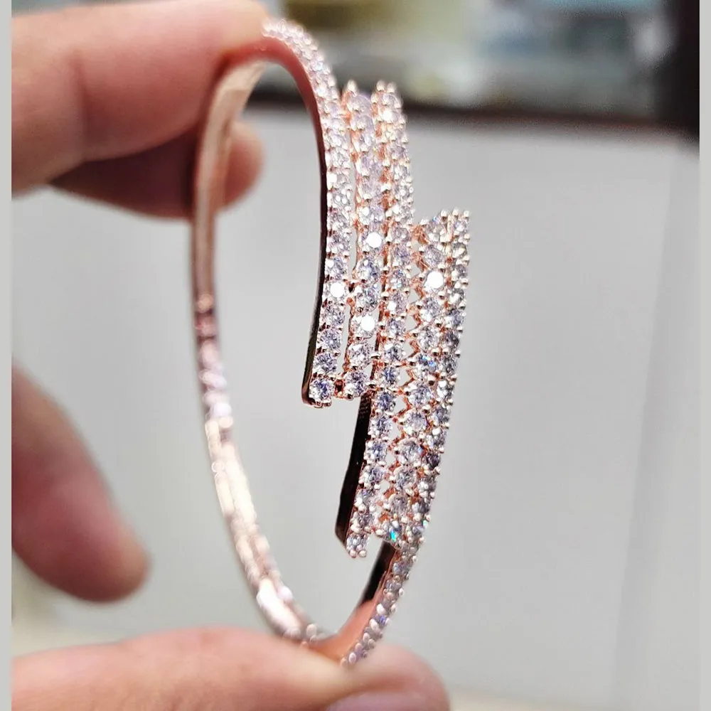 Aamrapali Rose Gold Plated AD Bangle