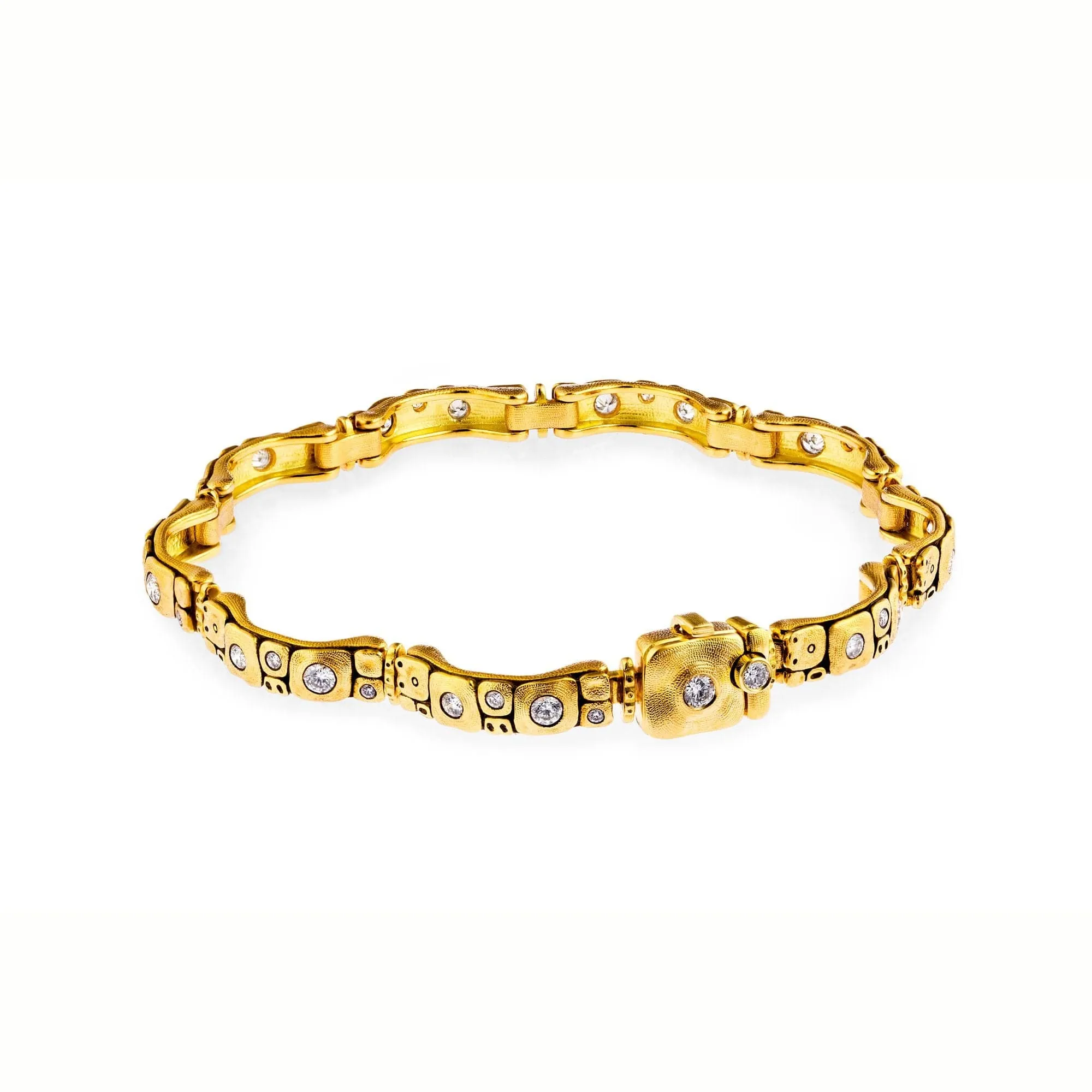 ALEX SEPKUS 18K YELLOW GOLD FLORA BRIDGE BRACELET