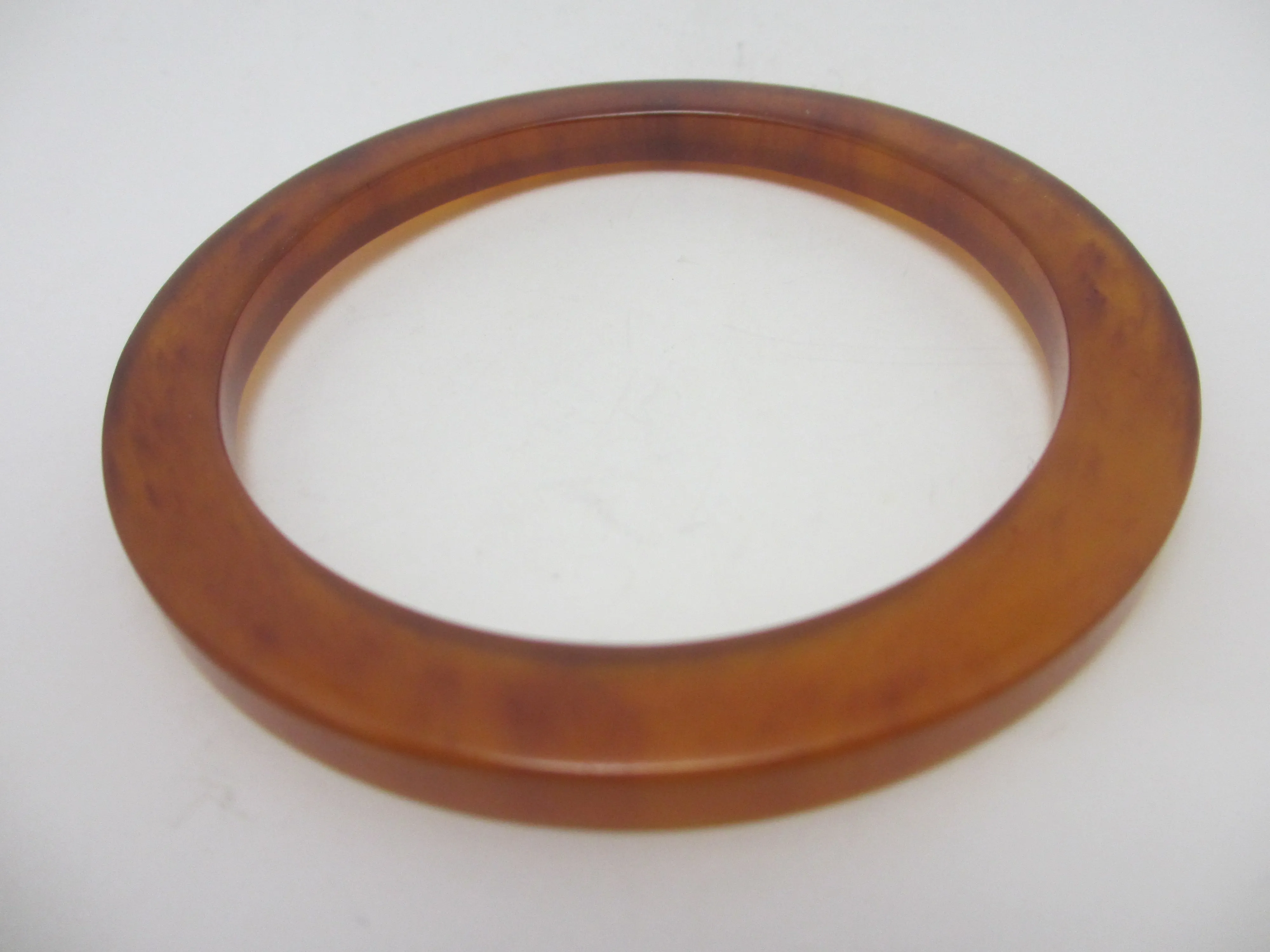 Amber Plastic Bangle Bracelet Vintage c1960