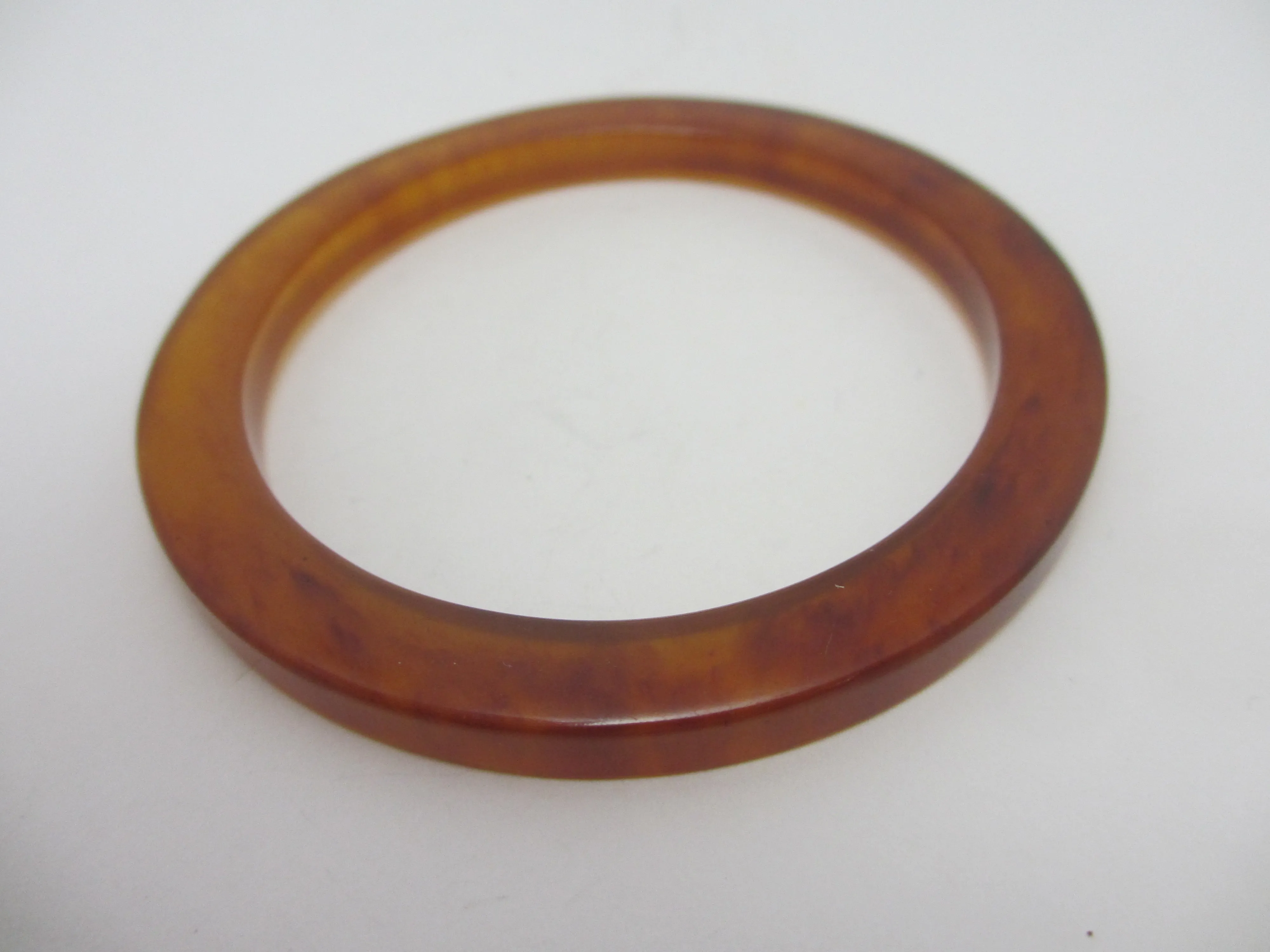 Amber Plastic Bangle Bracelet Vintage c1960