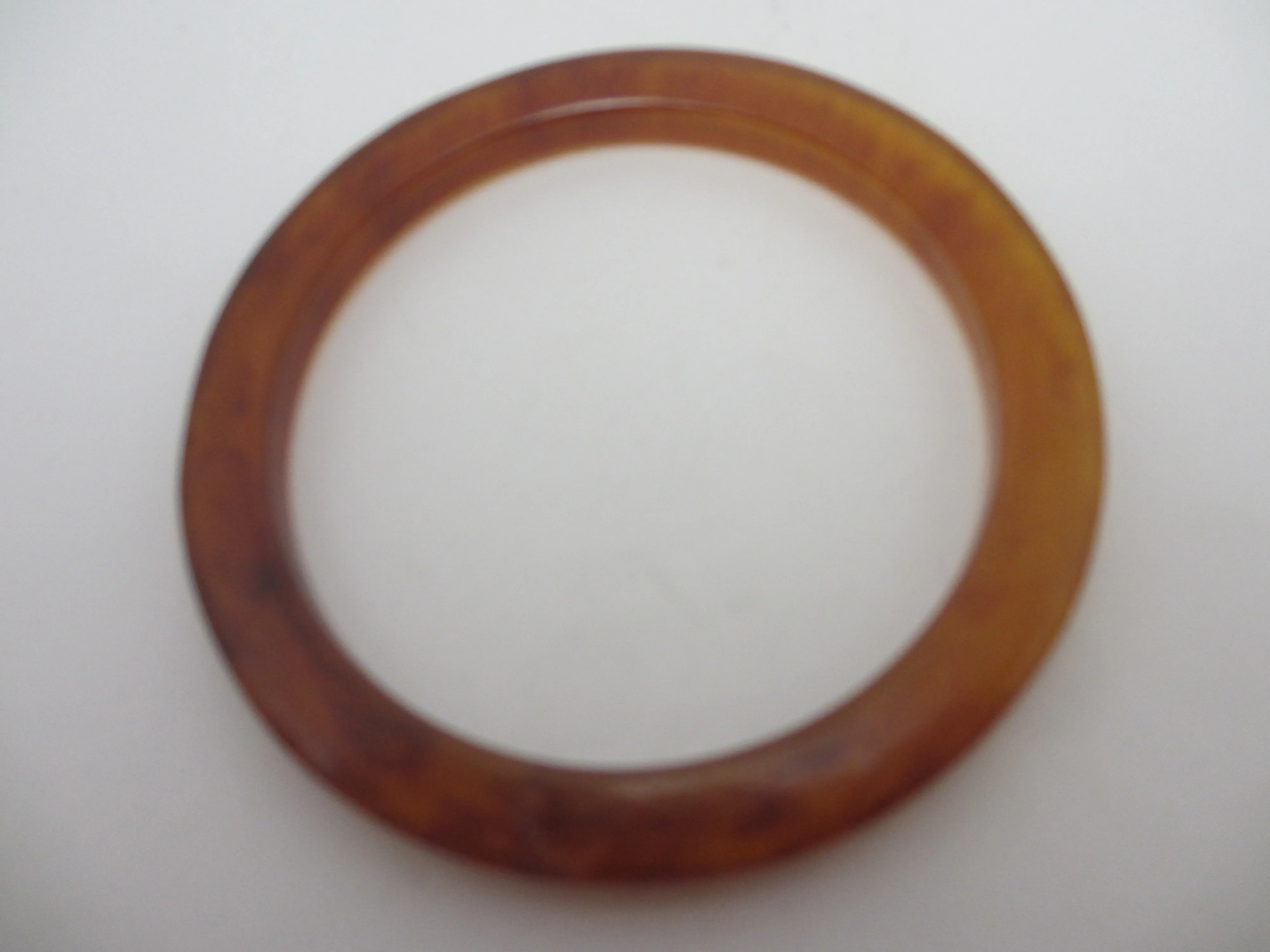 Amber Plastic Bangle Bracelet Vintage c1960