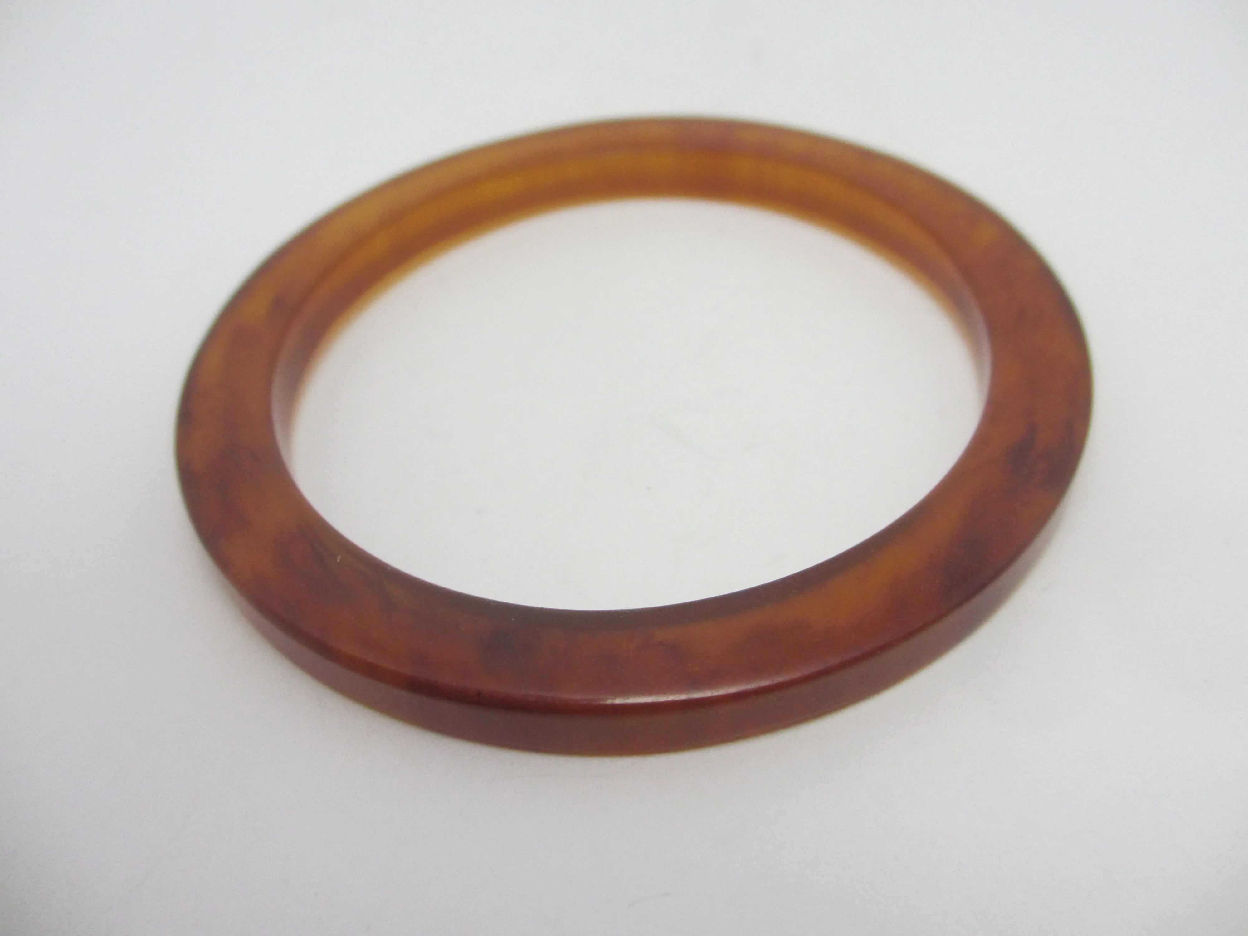 Amber Plastic Bangle Bracelet Vintage c1960