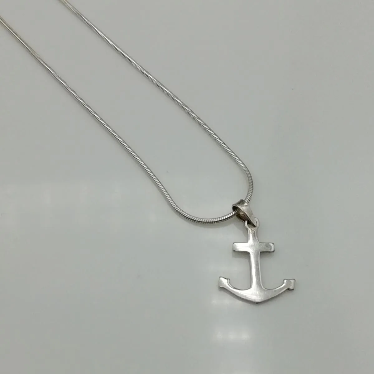 Anchor charm -Sterling silver anchor pendant- Oxidized silver pendant - Silver charm necklace - PD32