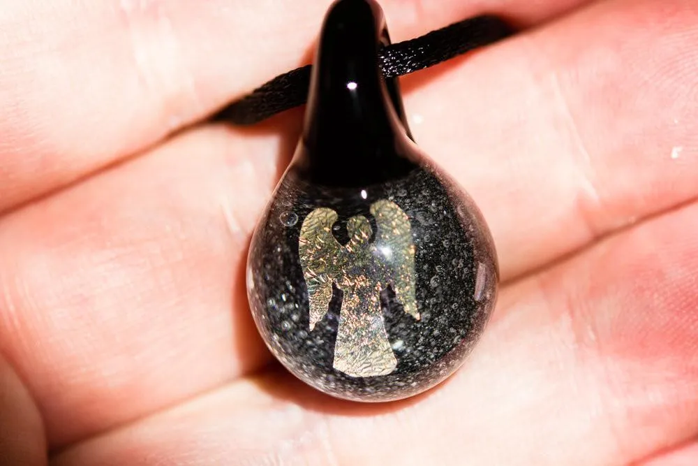 Angel Hologram Pendant with Infused Cremation Ash