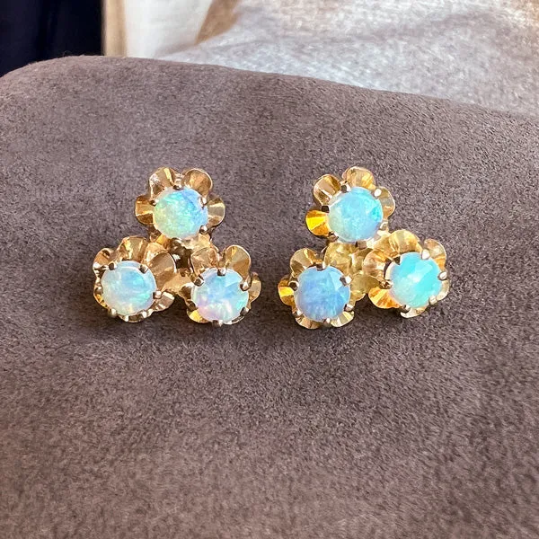 Antique Opal Stud Earrings