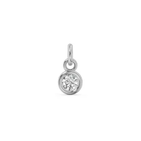 April Birthstone Charm | Diamond | Sterling Silver