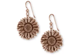 Aster Jewelry 14k Rose Gold Handmade Aster Flower Earrings  AST1-ERG