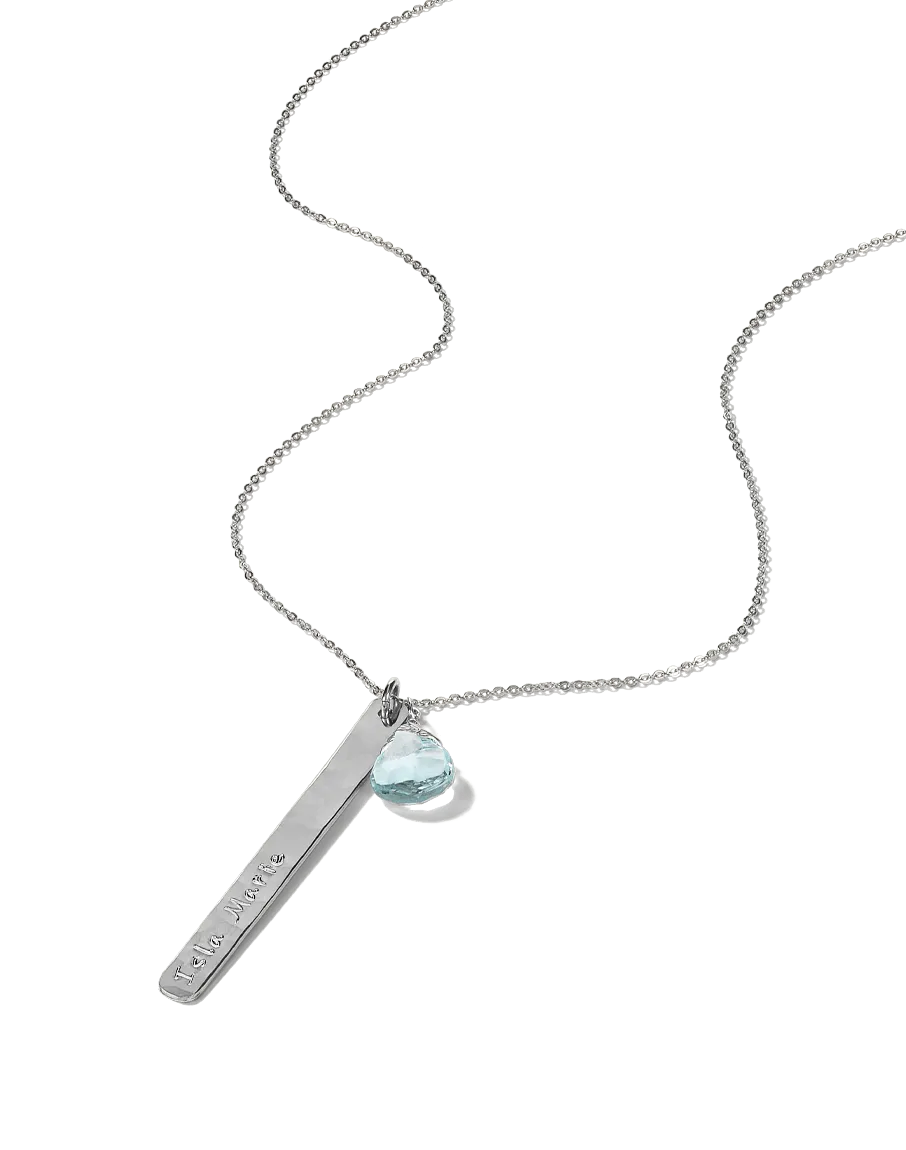 Bar and Gem Necklace