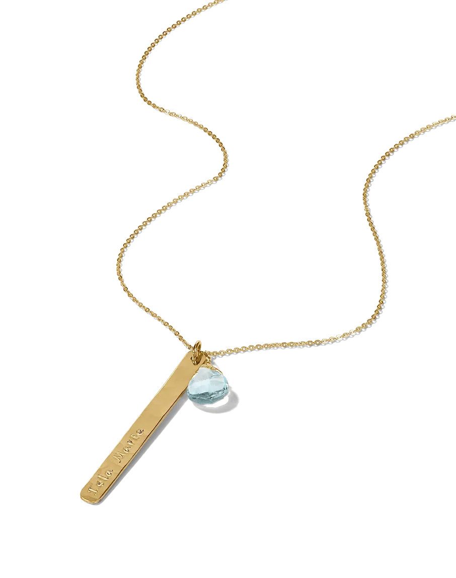 Bar and Gem Necklace