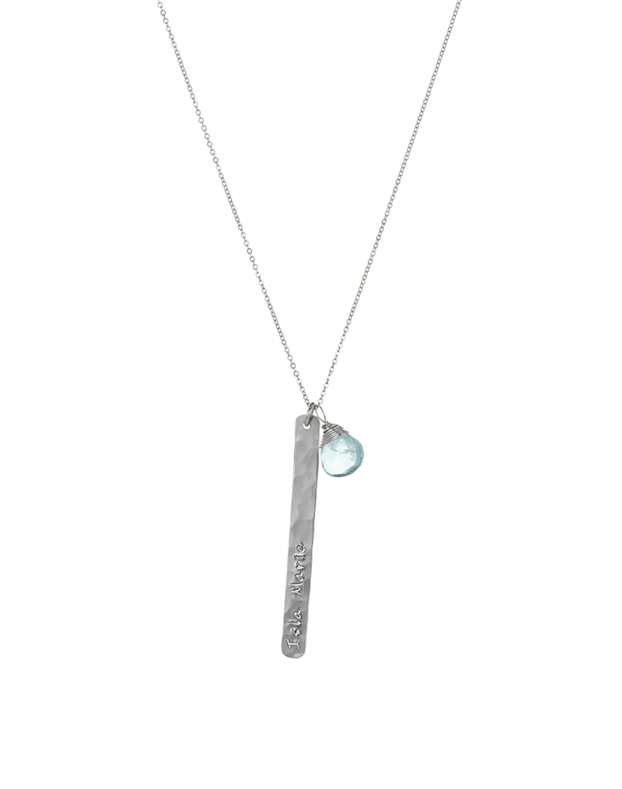 Bar and Gem Necklace