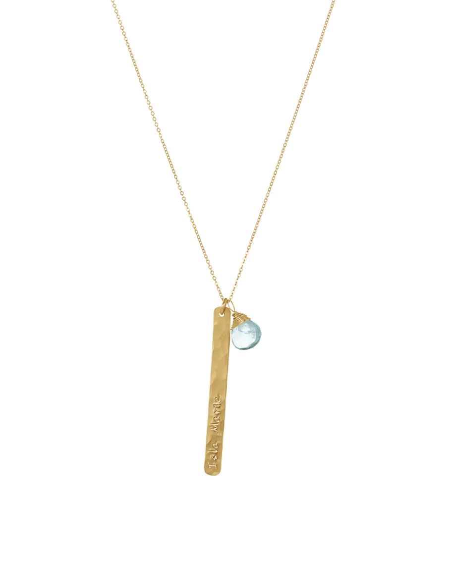 Bar and Gem Necklace