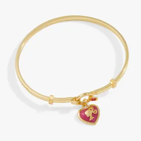 Barbie Silhouette Heart Charm Tension Bangle