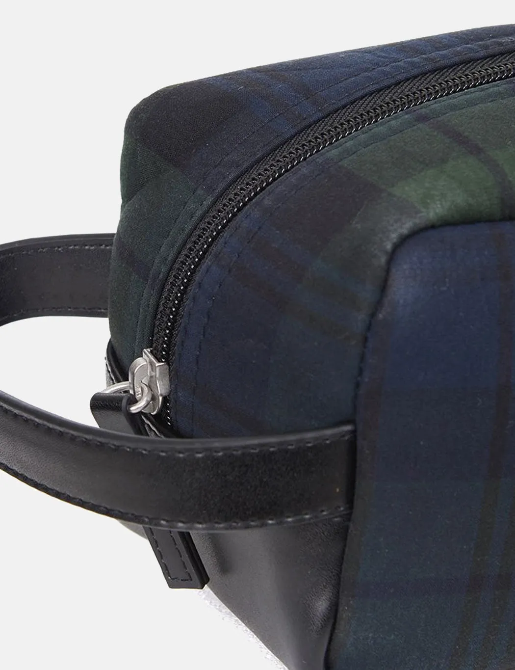 Barbour Tartan Wax Wash Bag - Black Watch