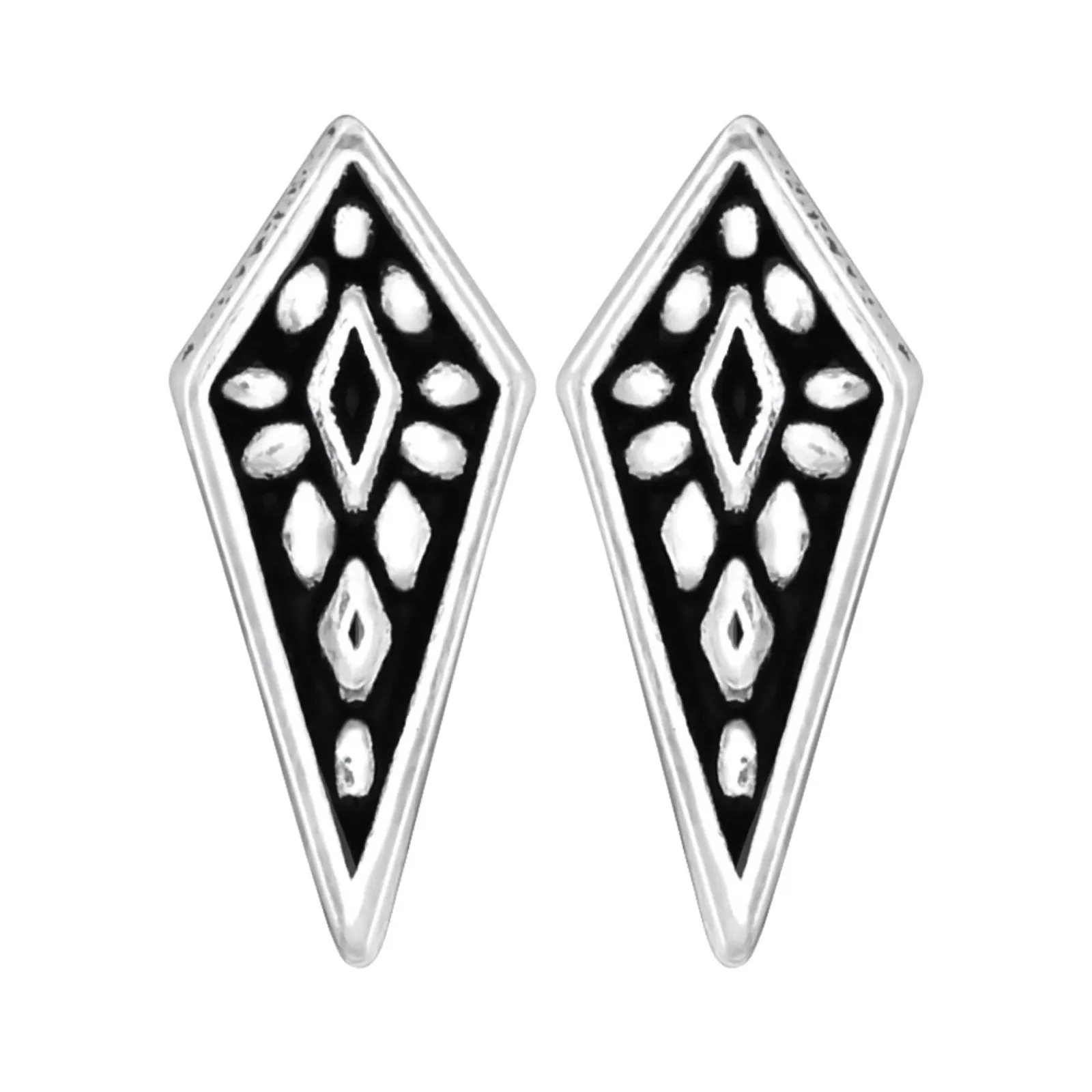 Beaded Diamond Stud Earrings