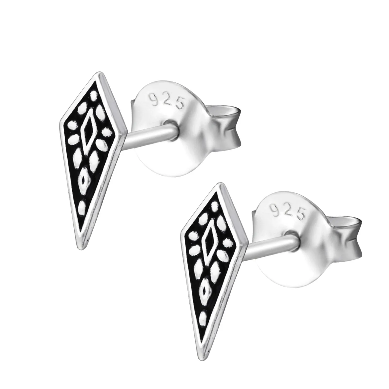 Beaded Diamond Stud Earrings