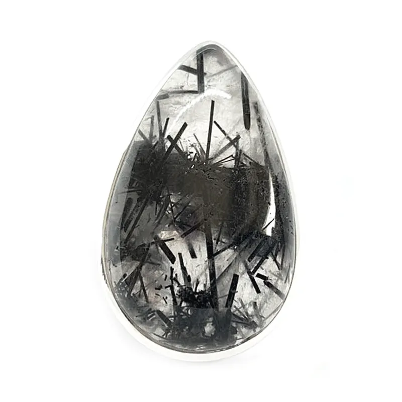 Black Rutilated Quartz Statement Ring