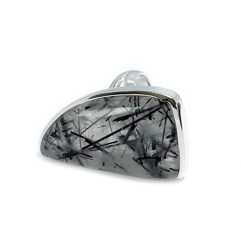 Black Rutilated Quartz Statement Ring