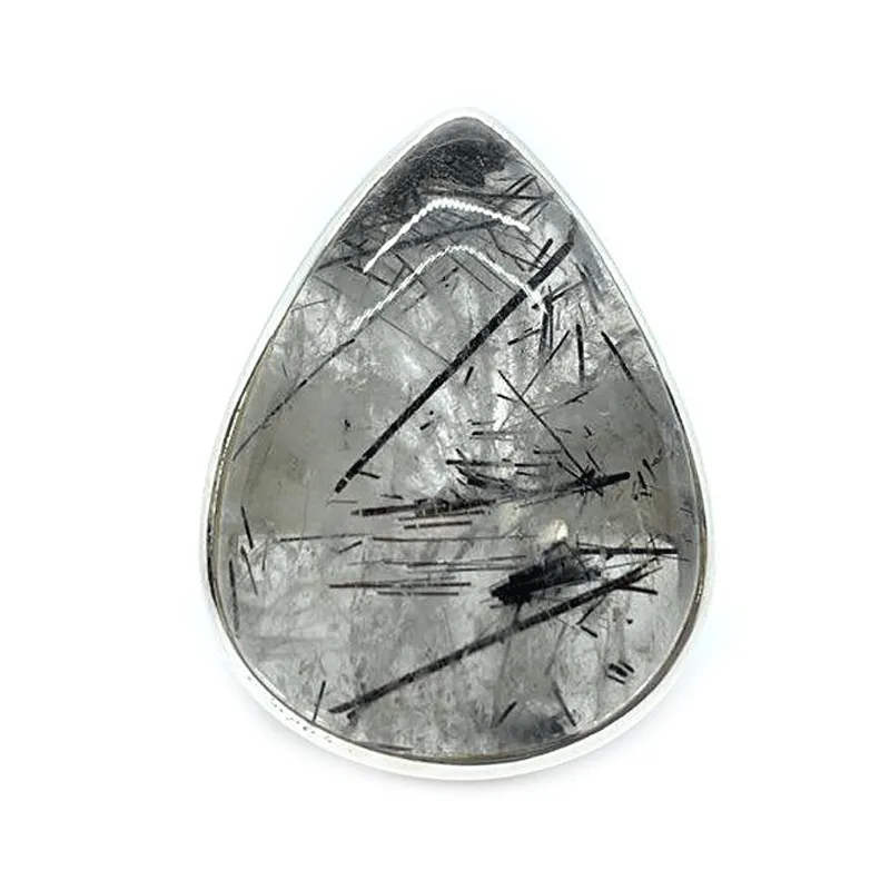 Black Rutilated Quartz Statement Ring