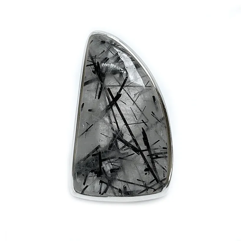 Black Rutilated Quartz Statement Ring