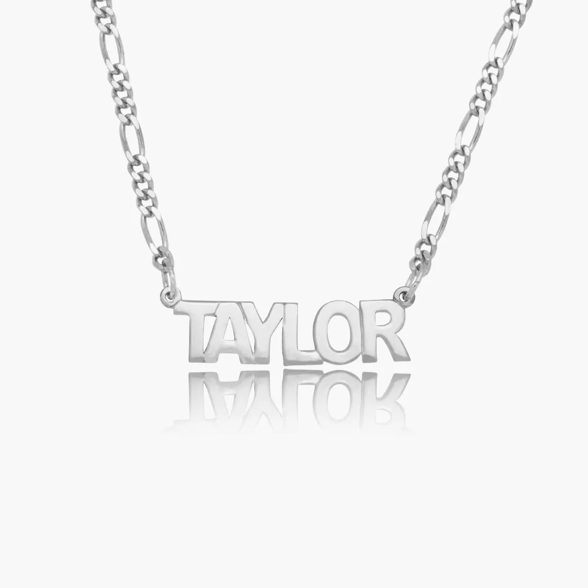 Block Nameplate Necklace