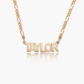 Block Nameplate Necklace