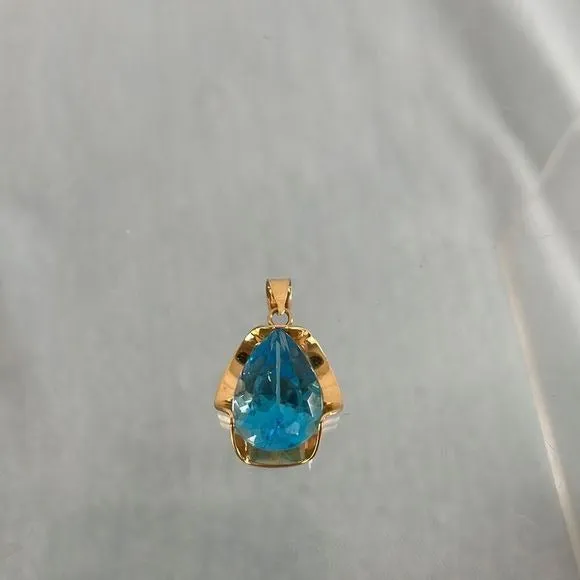 BlueTopaz 14kt Pendant