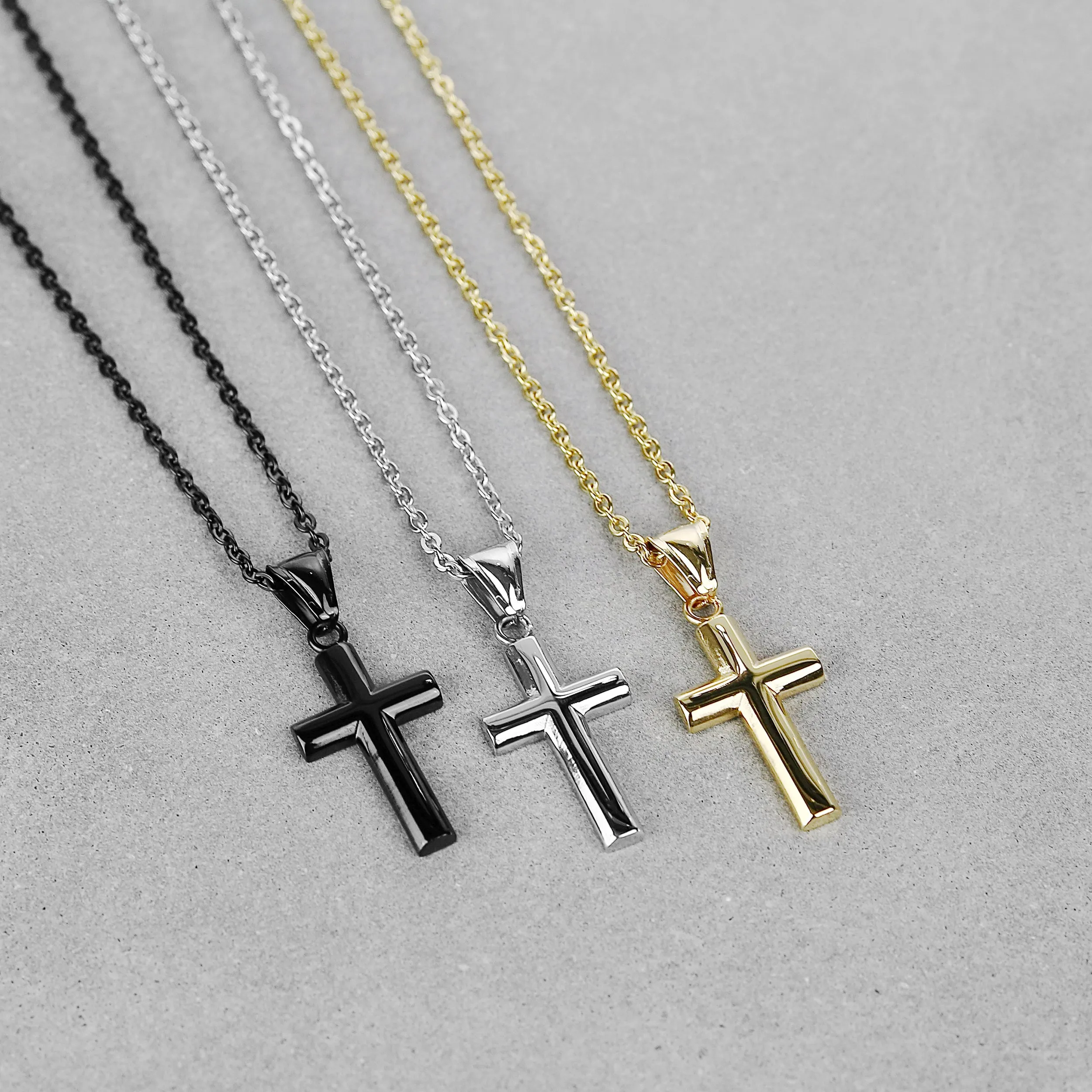 Bold Cross Necklace - Gold