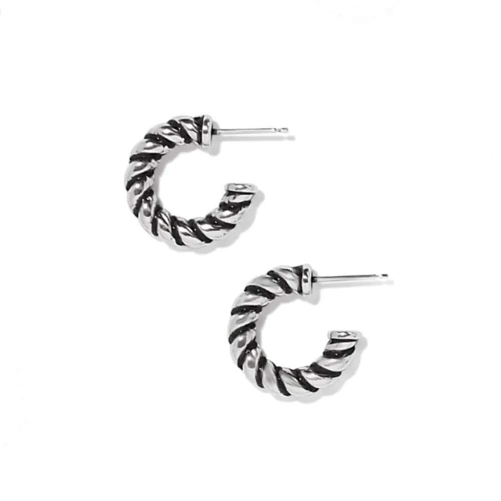 Brighton Interlok Twist Small Post Hoop Earring