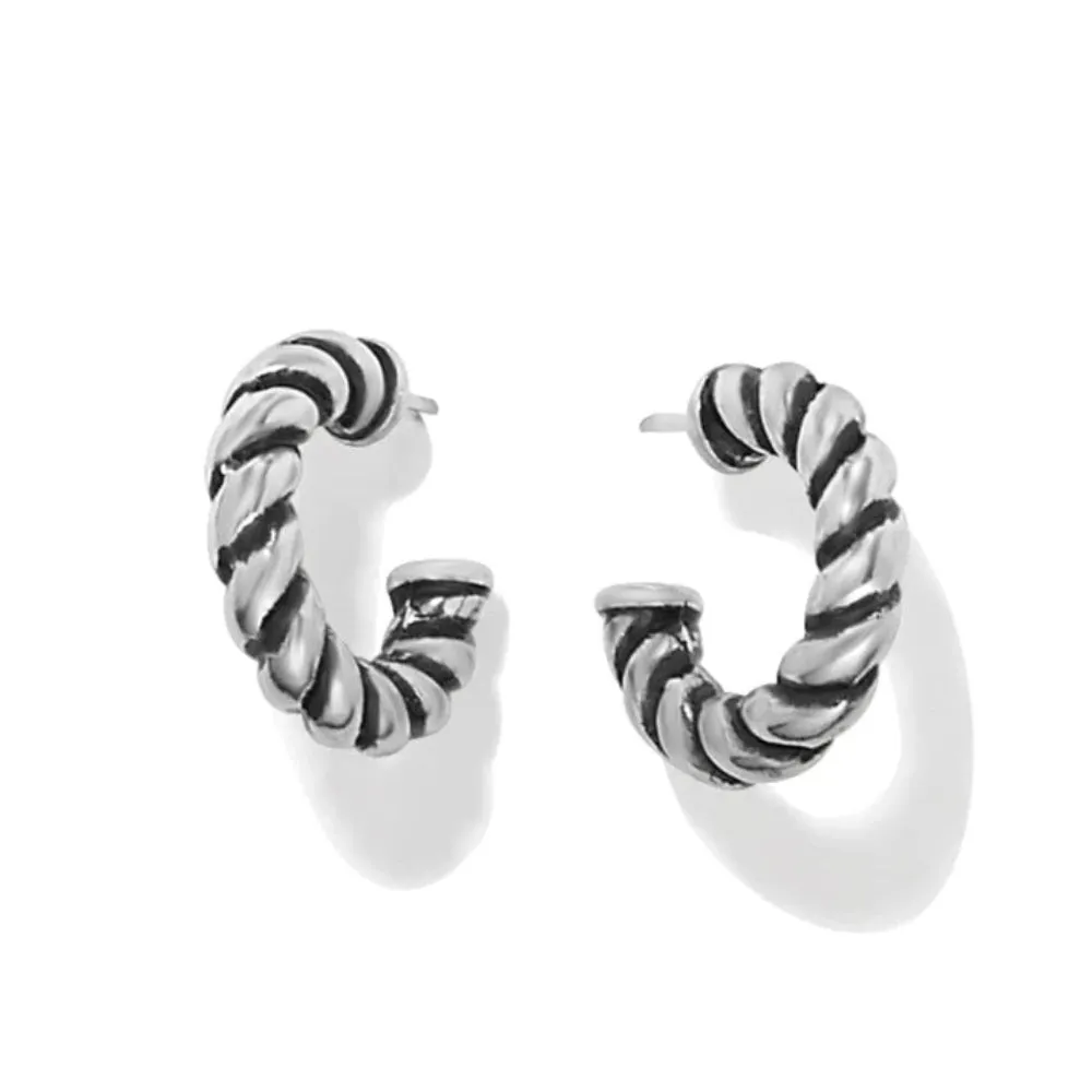 Brighton Interlok Twist Small Post Hoop Earring