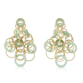 Buccellati - Hawaii - Drop Earrings with Jadeite, 18k Yellow Gold