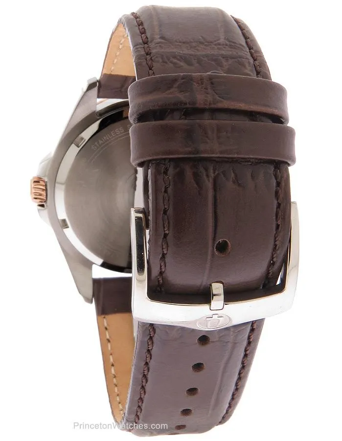 Bulova Mens Precisionist UHF - Gray Dial - Rose & Steel - Date - Brown Leather