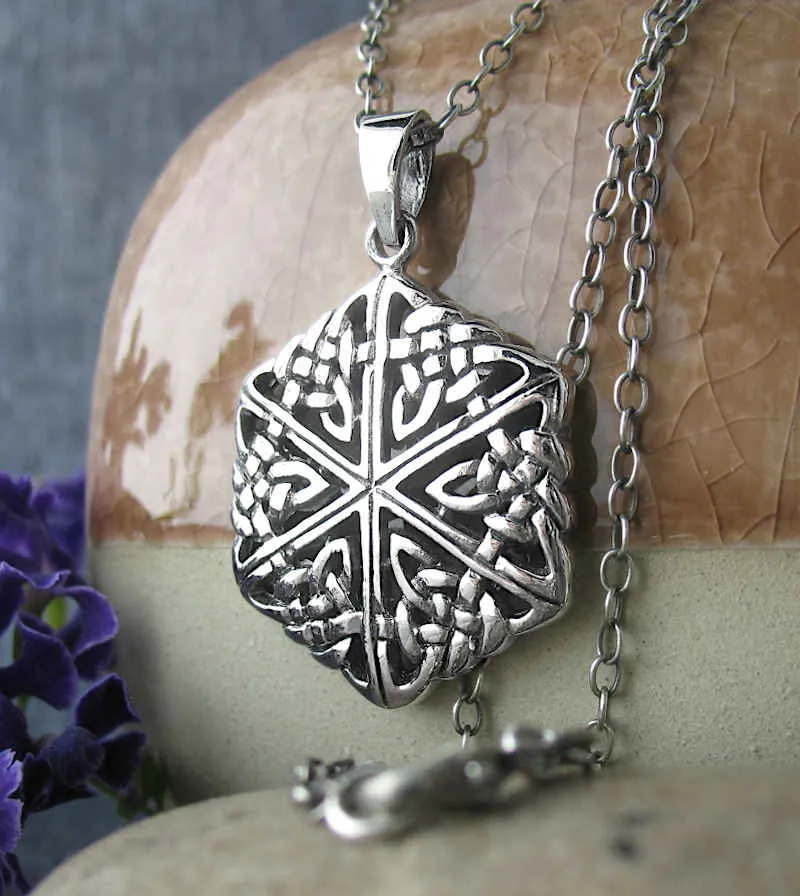 Celtic Hexagon Knot Pendant