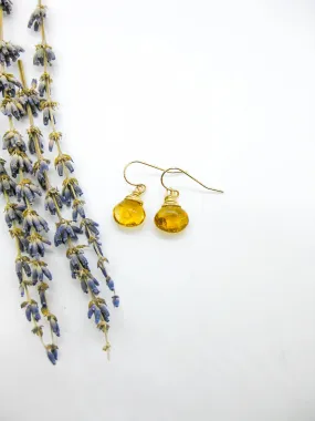 Chamomile: Citrine Earrings - e738