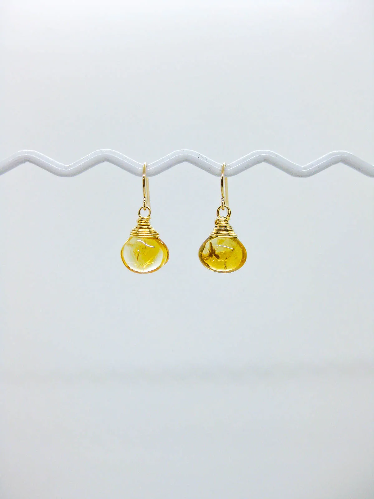 Chamomile: Citrine Earrings - e738