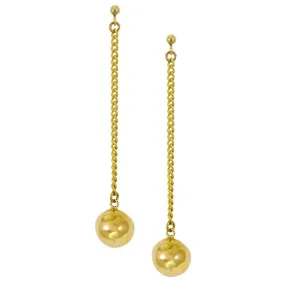 Cherry Drop Brass Earrings