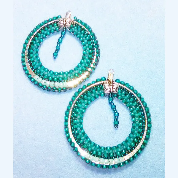 Class-Hoop Stitch Earrings